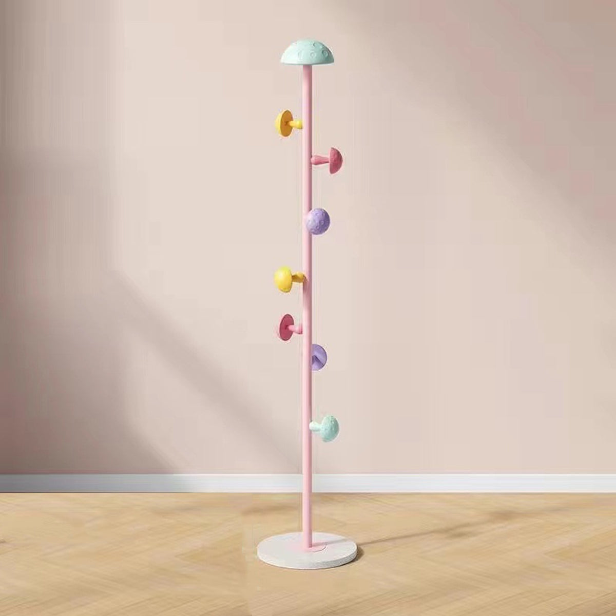 Kids Floor Coat Rack with Mushroom Hooks Bedroom
