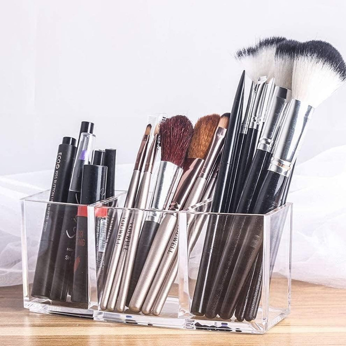 Transparent Acrylic Storage Box Four-Compartment Organiser