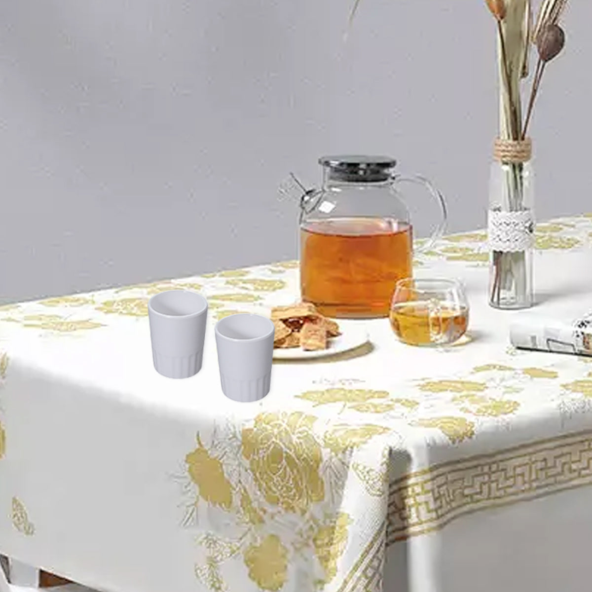 10pcs Shatterproof Melamine Tumbler Mugs in White