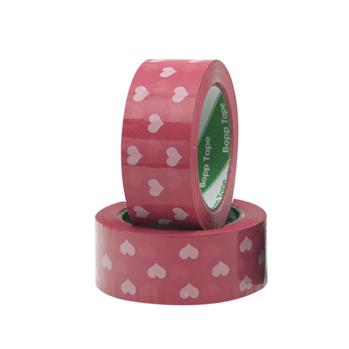 5 Rolls Cute Heart Design Packing Tape Adhesive Set Pink & Blue