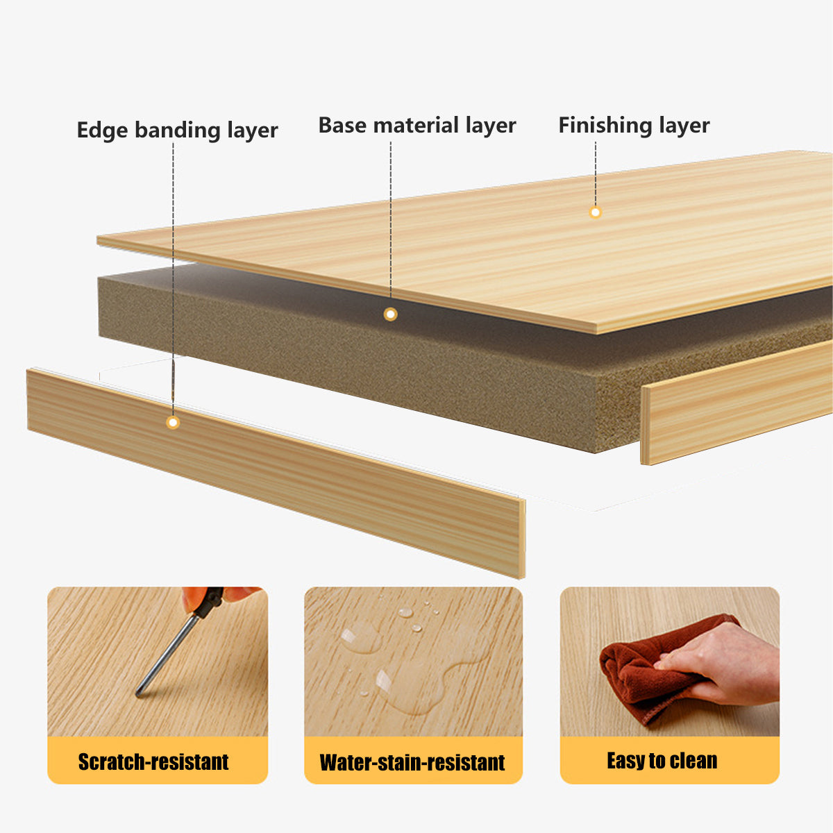 Simple Home Office Desk with Space Saving Compact Design