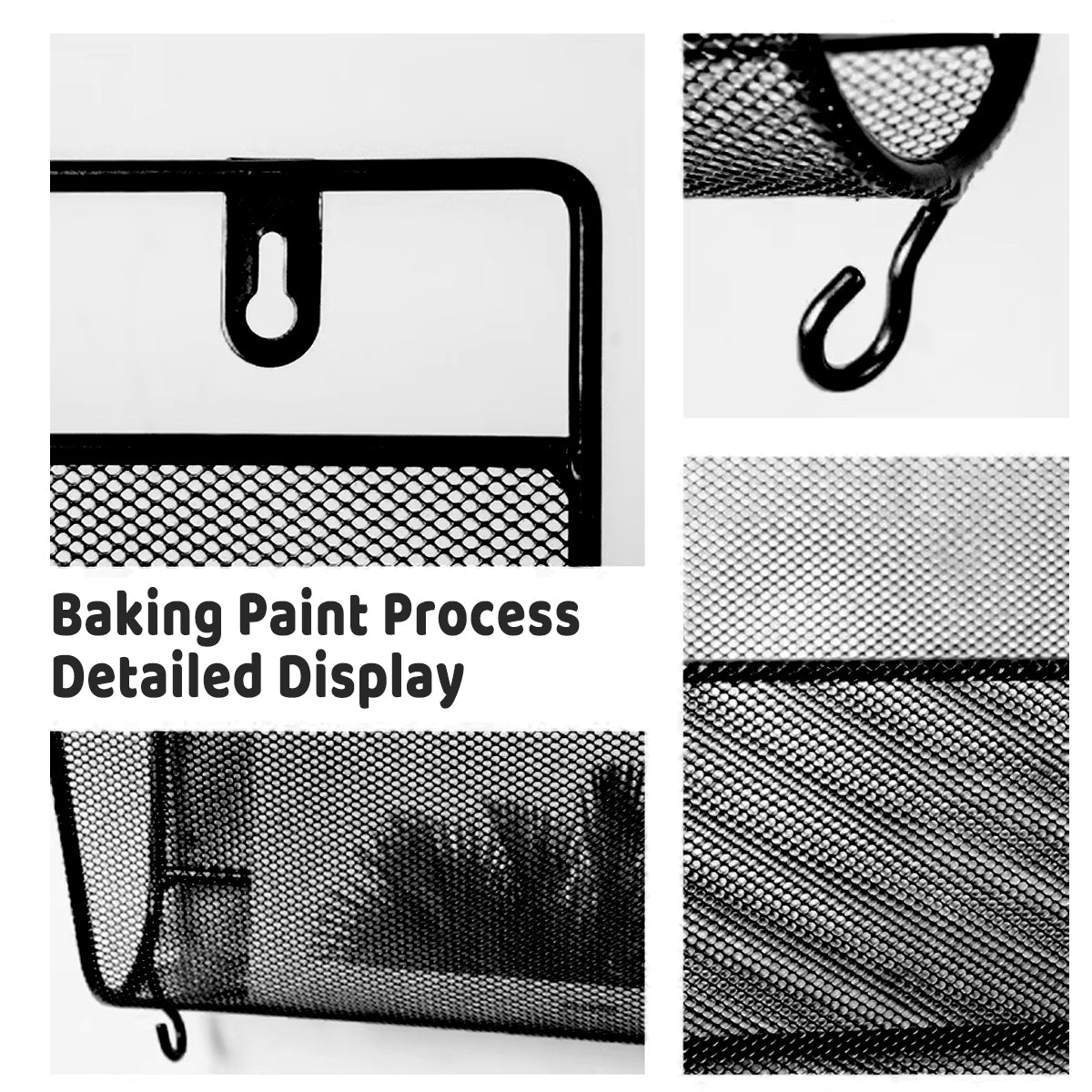 2 Pcs Wall Mount Magazine Rack Iron Book Mail Holder