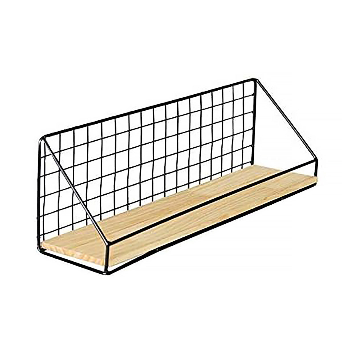 Wall Mounted Iron Storage Rack with Hooks and Tissue Holder