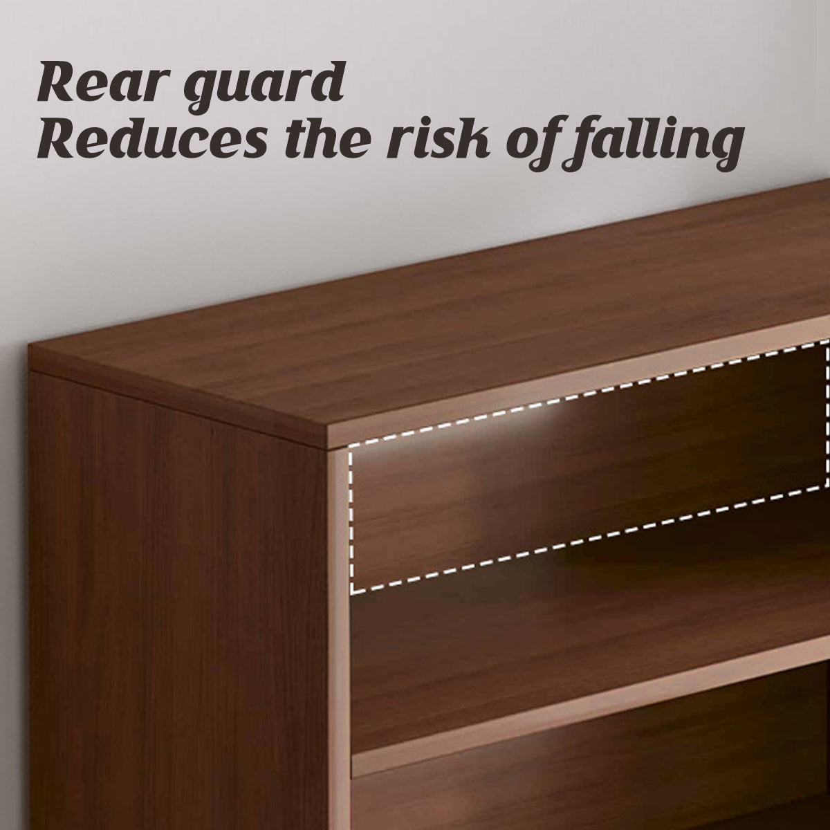 4-Tier Floor-Standing Bookshelf with Cabinet