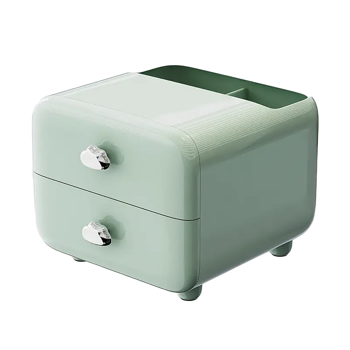 Desktop Organiser with Two Drawers and Top Compartment Plastic