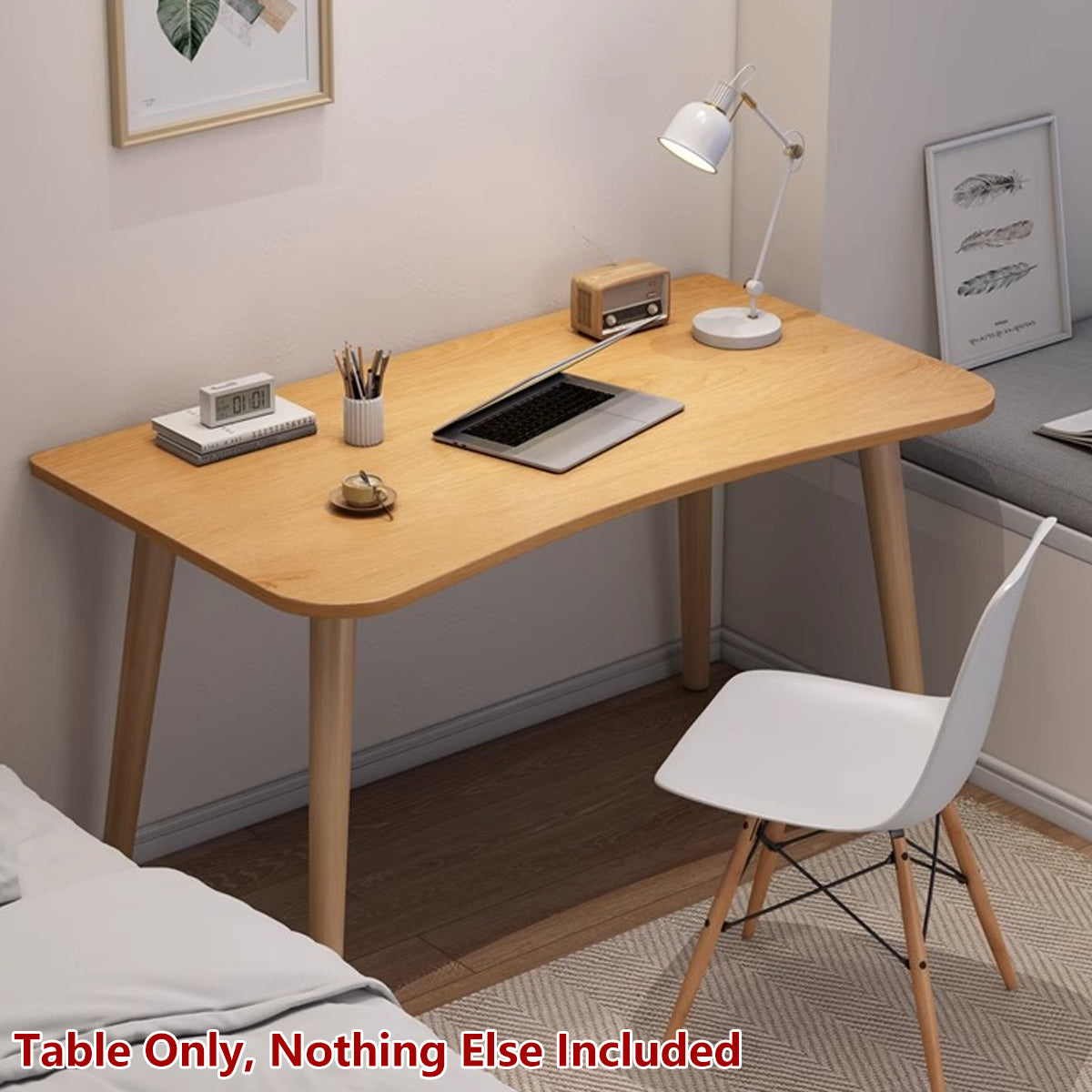 Simple Rectangular Computer Desk Home Office Study Desk 80 × 40 cm
