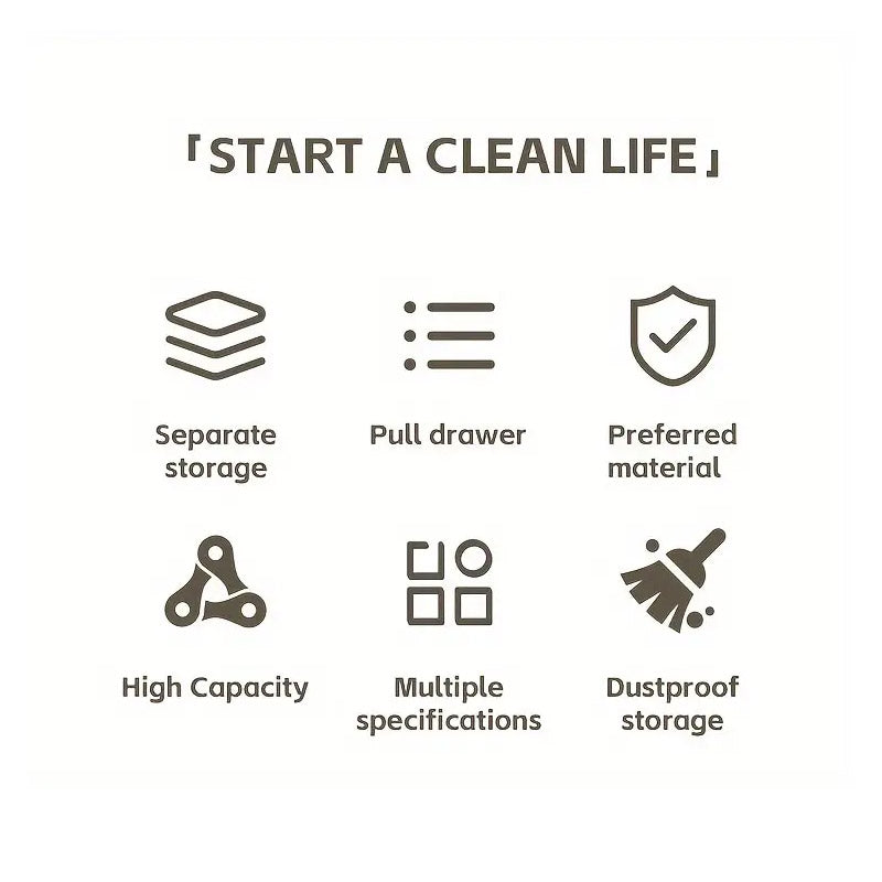 Oblique Pen Holder with Drawer PP Desk Organiser White Beige