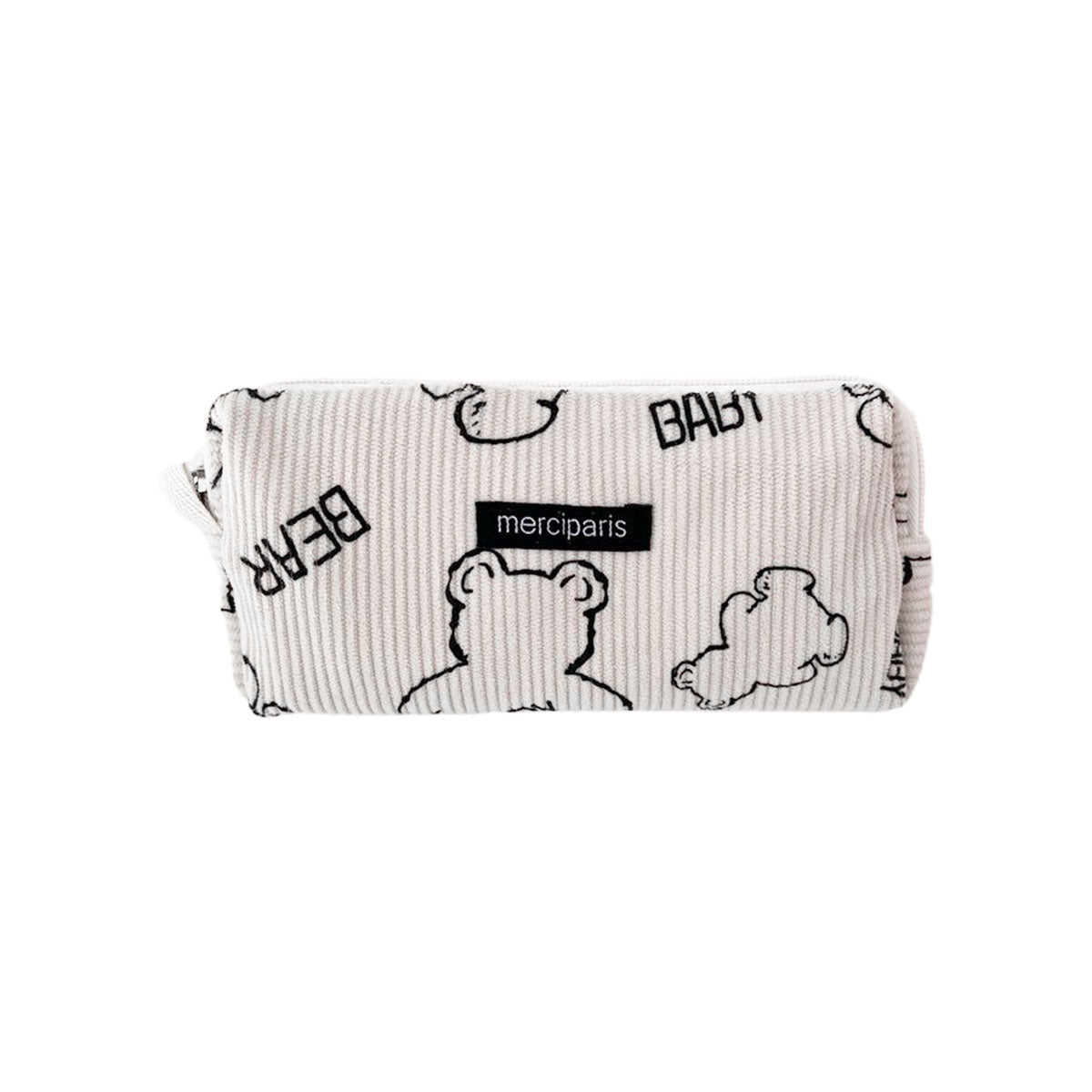 Pencil Case Organiser Bag Large Capacity Corduroy Zipper