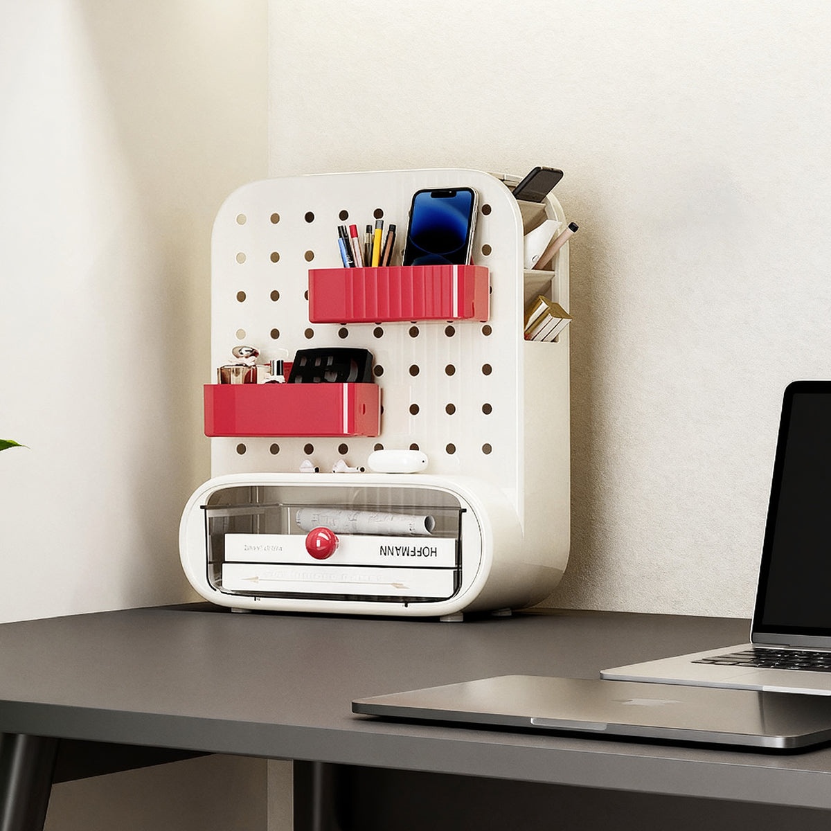 Drawer Pegboard Desktop Storage Box Space Saving Organizer