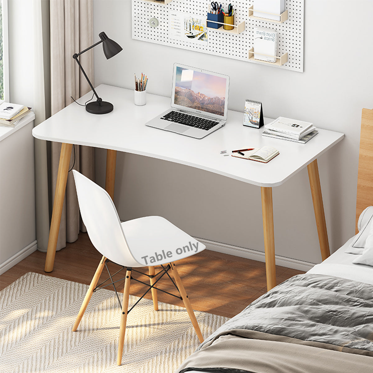 Rectangular Desktop Computer Desk for Home and Office