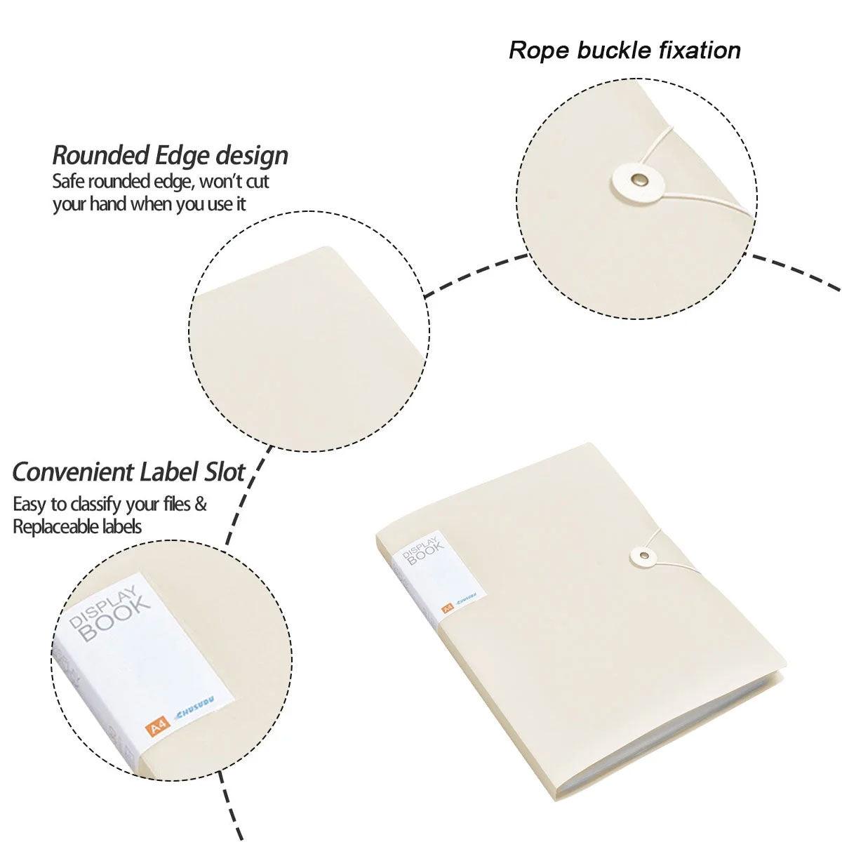 A4 Folder Transparent Multi Layer Document Bag 5PCS