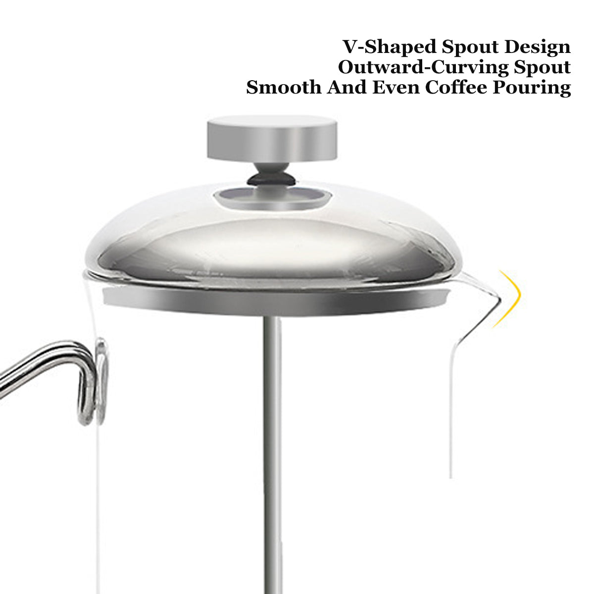 French Press Coffee Maker 350ml Borosilicate Glass