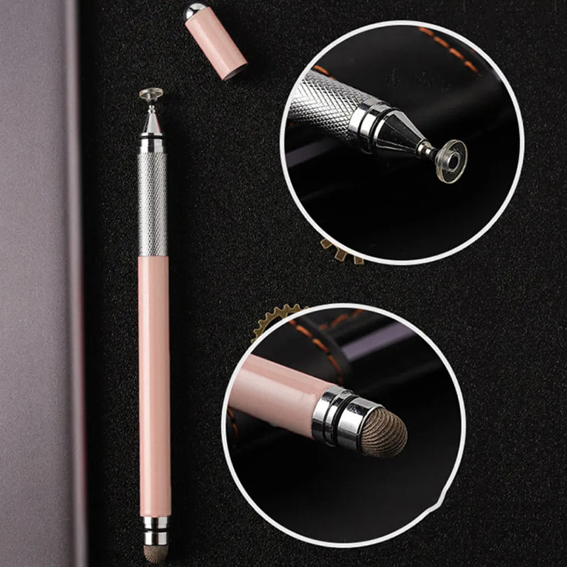 Capacitive Touch Screen Stylus 2-in-1 Fiber and Disc Tip