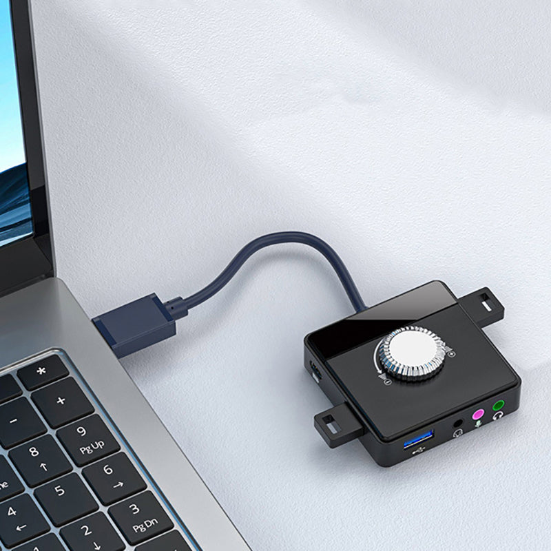 USB External Sound Card with Volume and Mute