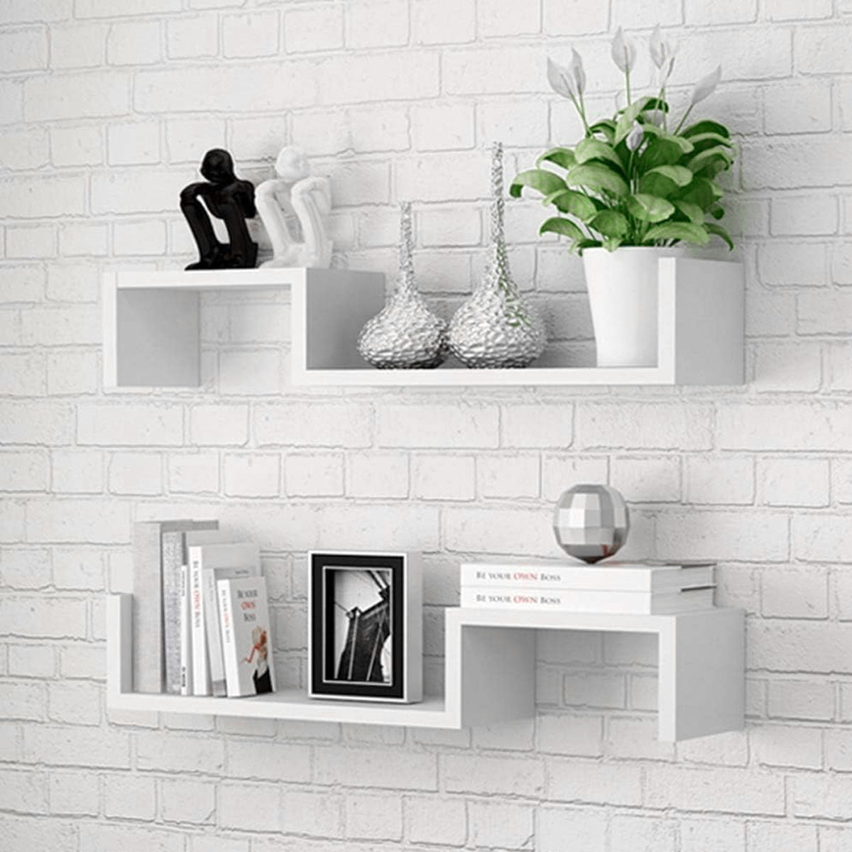 Wall Mounted Wooden Storage Shelf Multi Layer Display Rack