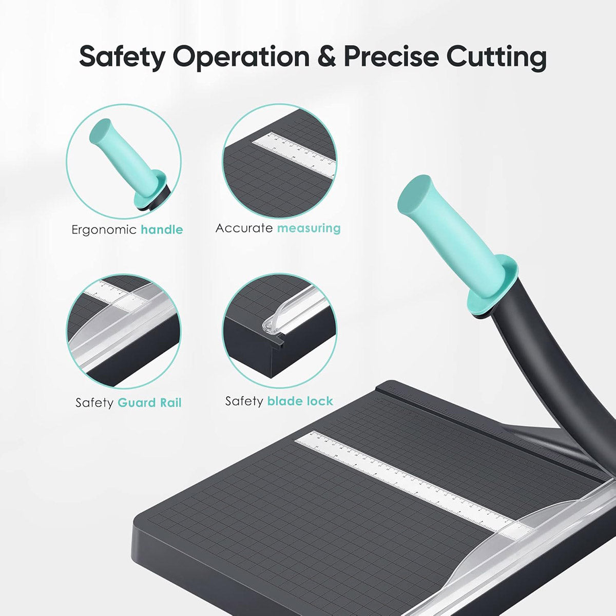 A4 Paper Cutter 12x12 Cutting Surface with 65Mn Blade