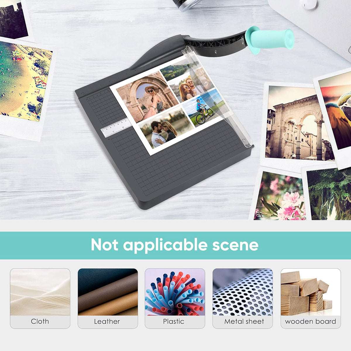 A4 Paper Cutter 12x12 Cutting Surface with 65Mn Blade