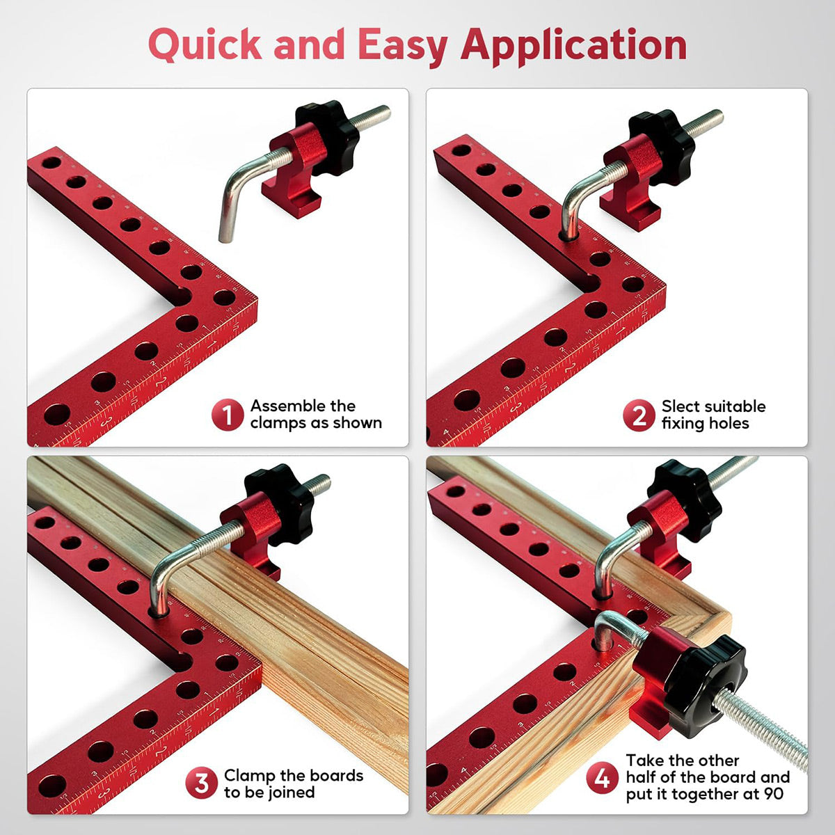 12 Pcs Woodworking Square Set Aluminum Alloy Precision Tool