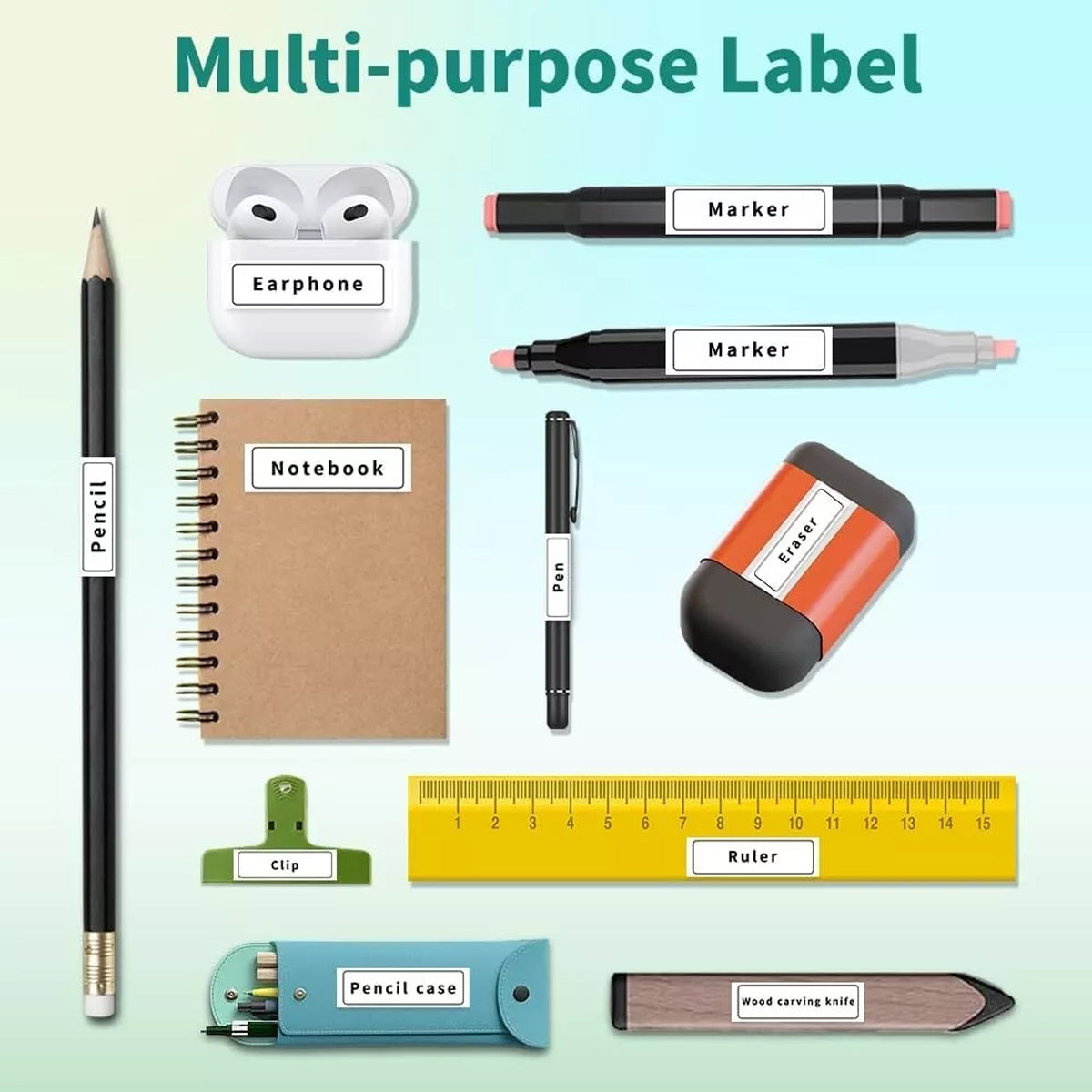 2 Rolls Square Thermal Label Paper 15mm x 4m for Barcode Printing