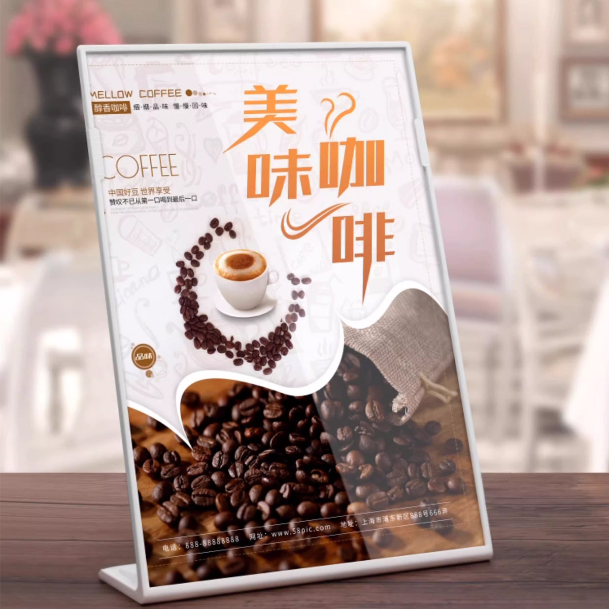 4 Pcs A4 Desktop Display Stand for Menu and Signs