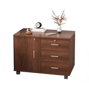 Lockable Movable Filing Cabinet with Wheels Large Capacity