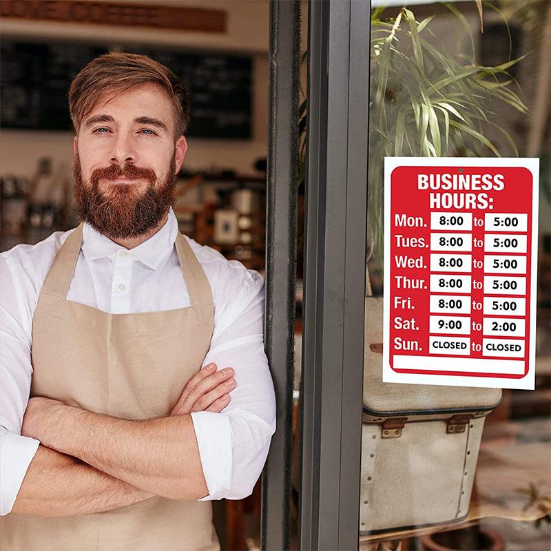 Business Hours Open Close Sign Board Door Hanging