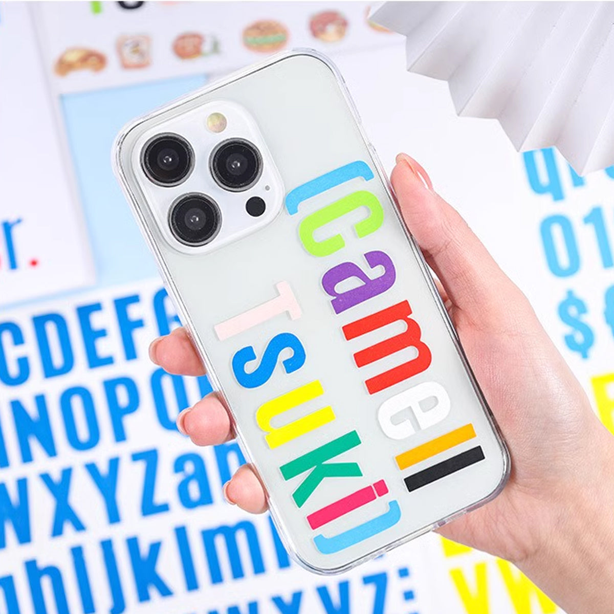 10 Sheets Alphanumeric Vinyl Stickers Colourful Water-Resistant