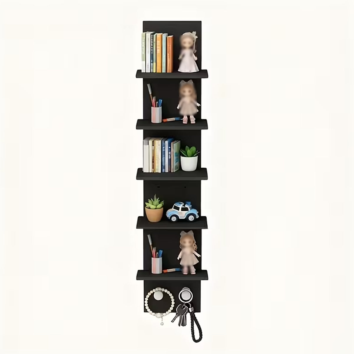 5-Tier Wall-Mounted Shelf with 40lbs Load Capacity