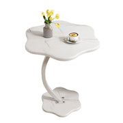 White Side Table with Storage Shelf for Home Office Use