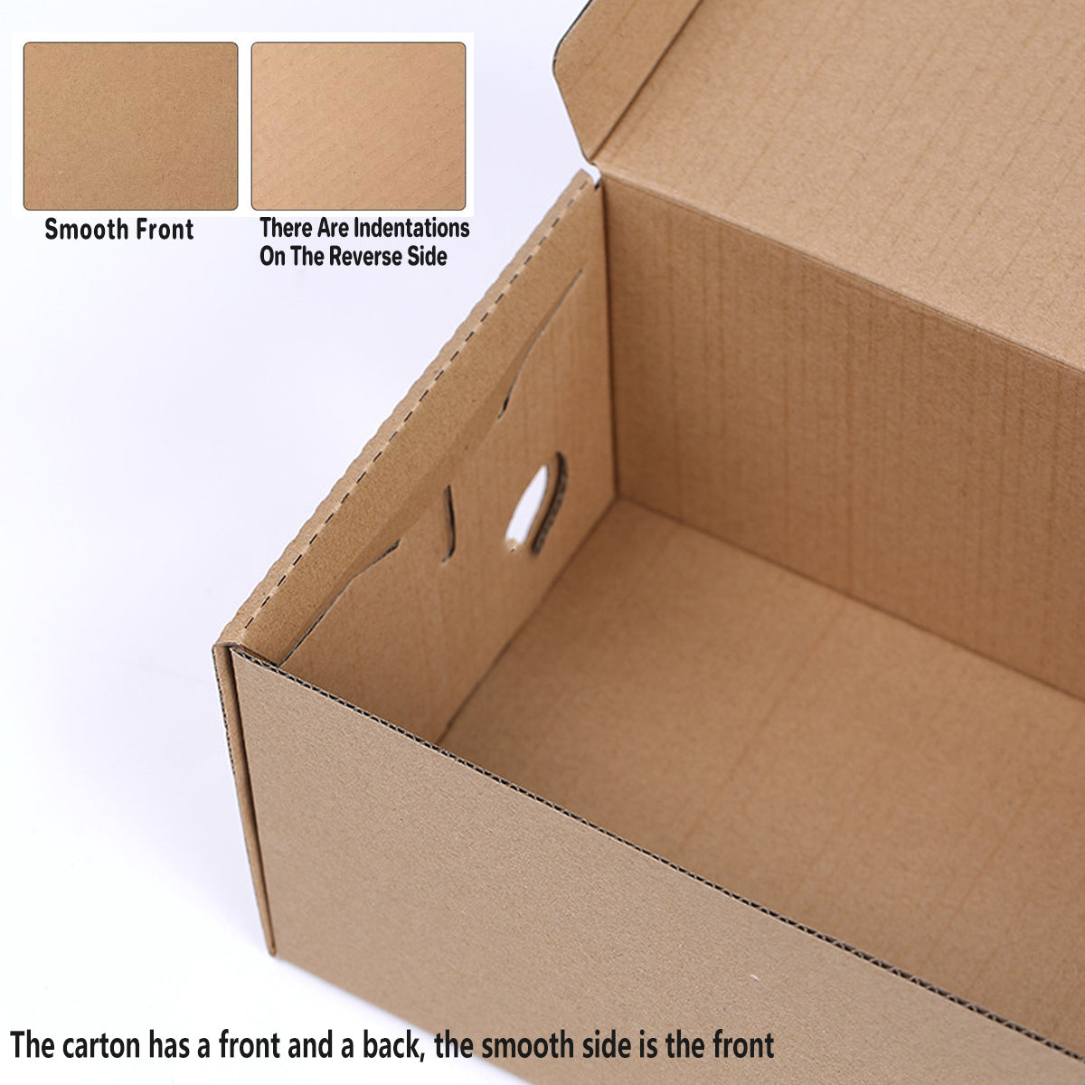 20pcs Kraft Paper Shoe Boxes Clamshell Organizer