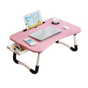 Foldable Overbed Laptop Table with Drawer