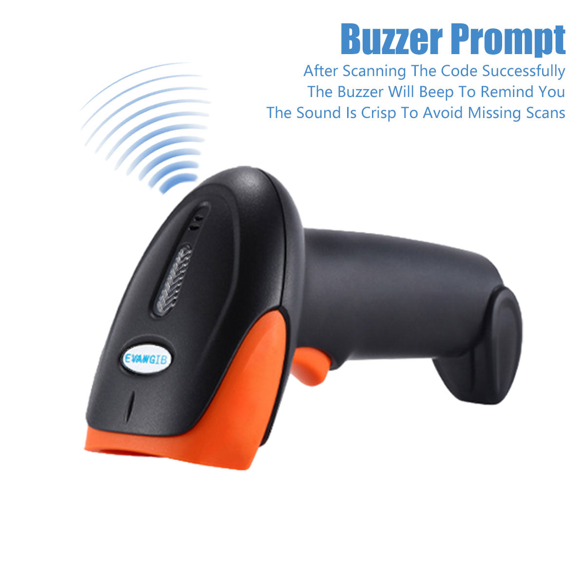 Wireless 2D Barcode Scanner Handheld QR Code Scanning Gun