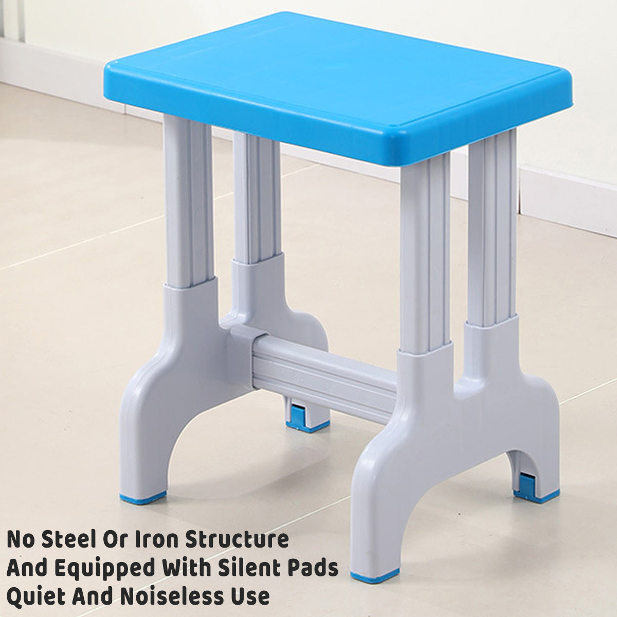 Plastic Square Stool Non Slip Durable Seat for Classroom Home