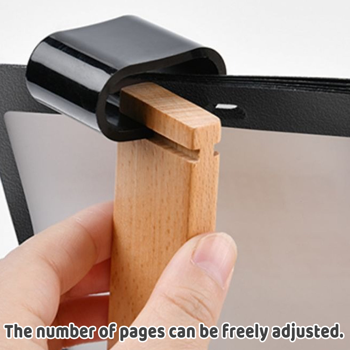 Wooden Tabletop Menu Holder Stand with Lock