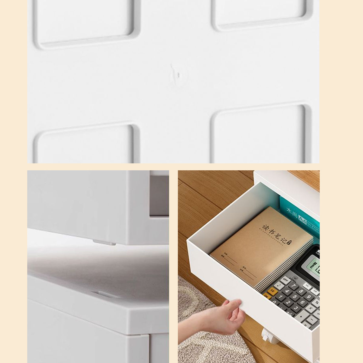 Mobile Storage Cabinet with Drawers and Rolling Casters for Office