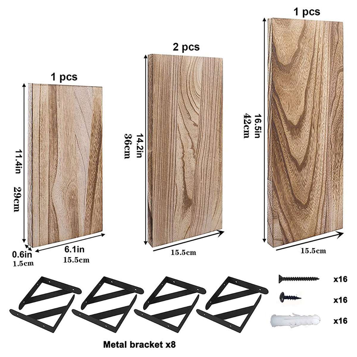 4 Pcs Floating Wall Shelves for Living Room Storage