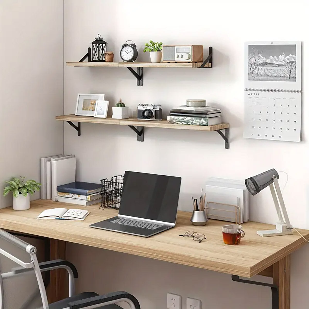 4 Pcs Floating Wall Shelves for Living Room Storage
