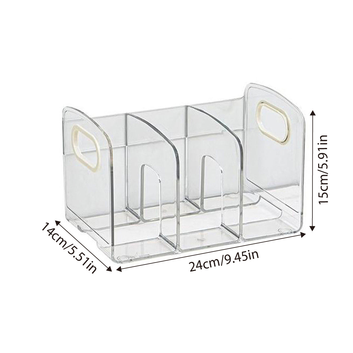 Acrylic Book Stand Transparent Storage Box with Pen Holder