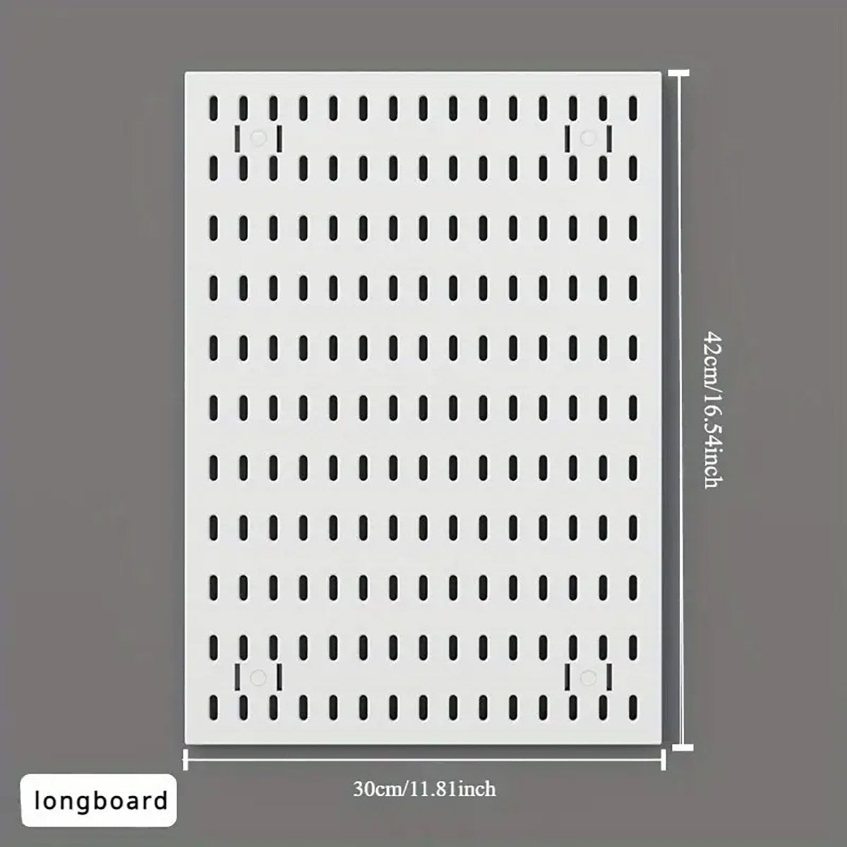 Clip-On Vertical Hole Board Desktop Organizer with Hooks