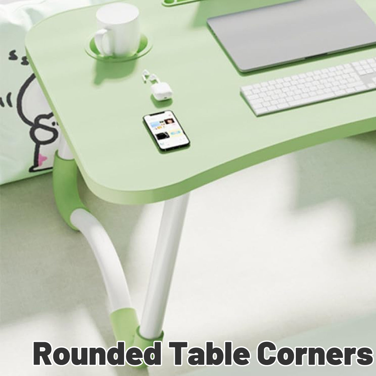 Foldable Bedside Small Table for Laptop and Books Use