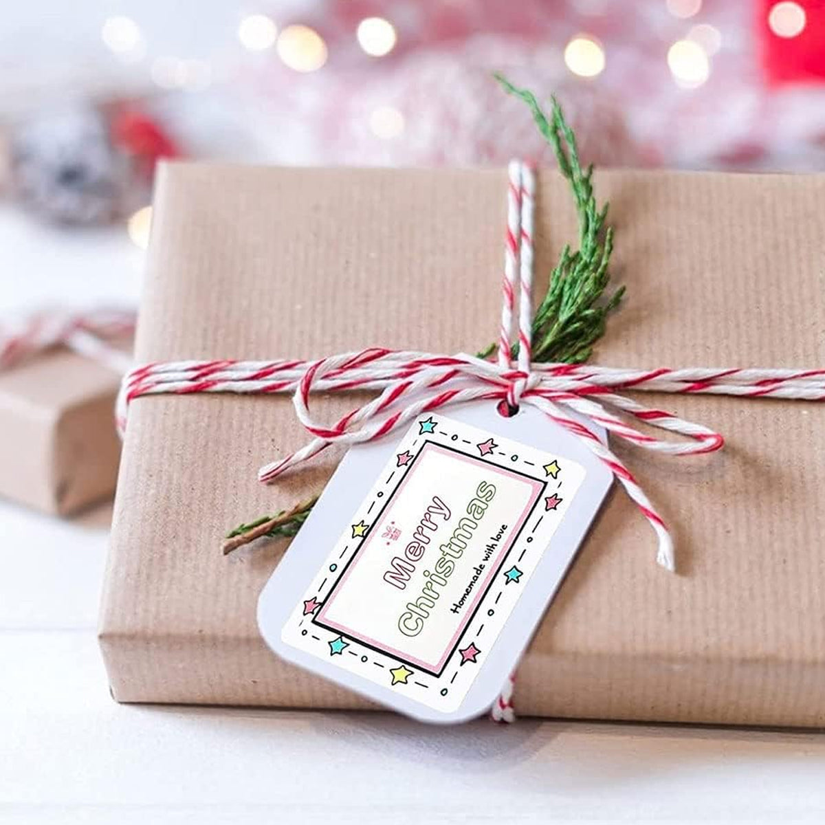 500PCS Name Label Stickers with Colour Border Roll