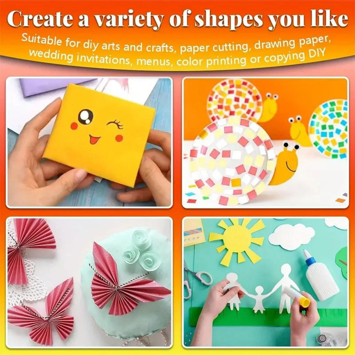 A4 Multi Coloured Card Stock Paper 230gsm for Craft Projects