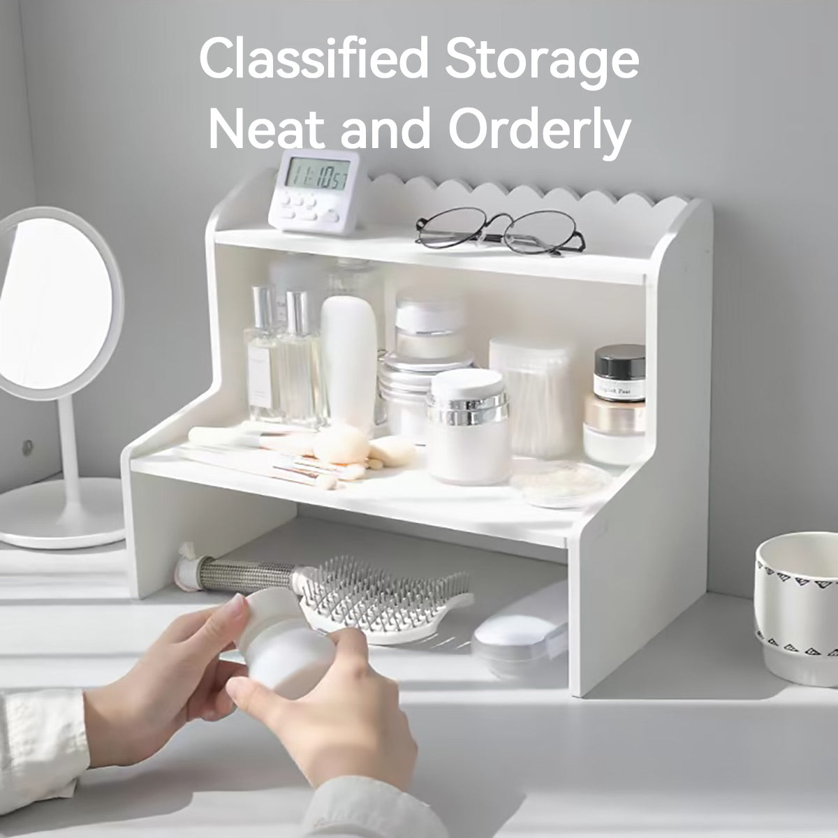 Multi Layer Desktop Organizer with Drawer for Stationery