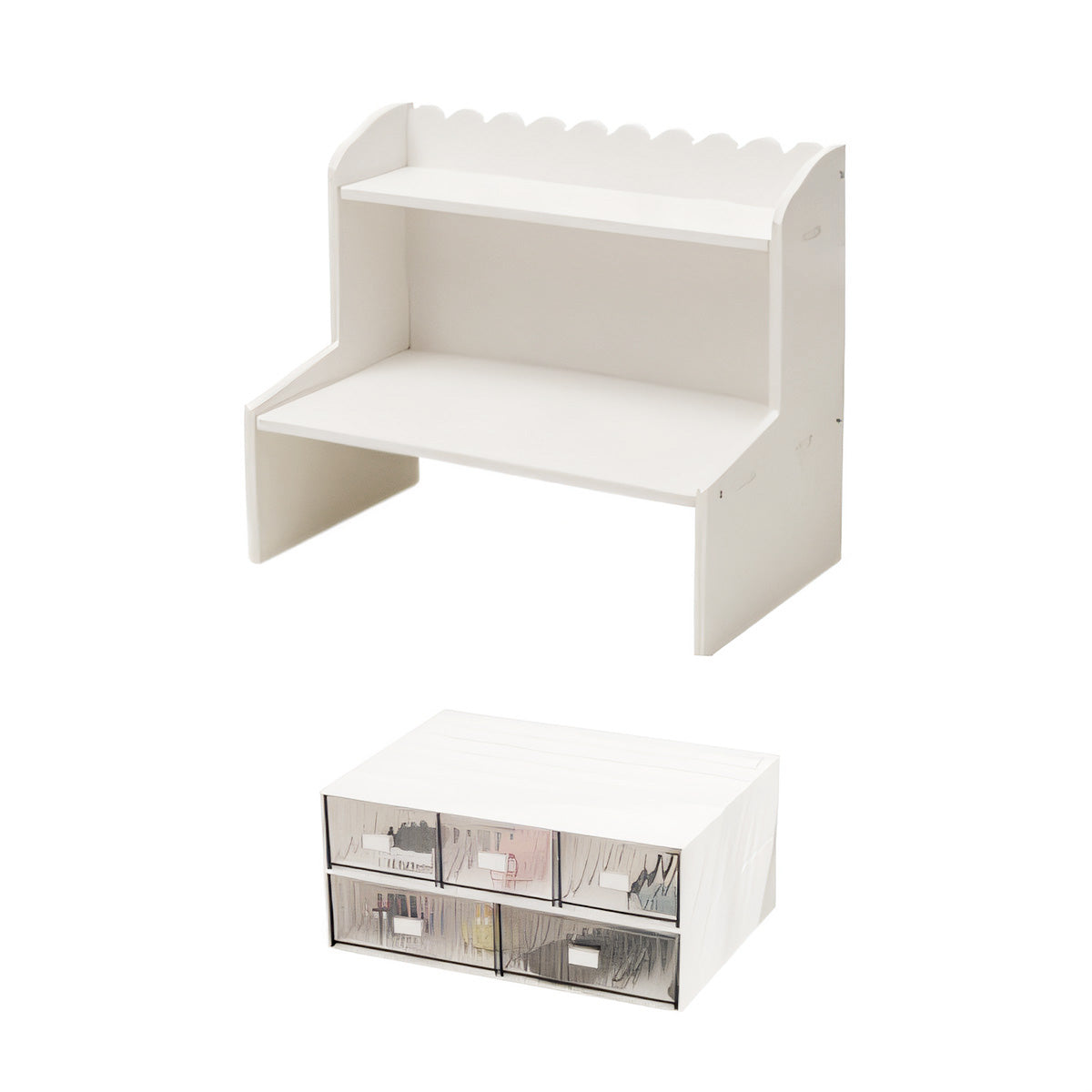 Multi Layer Desktop Organizer with Drawer for Stationery