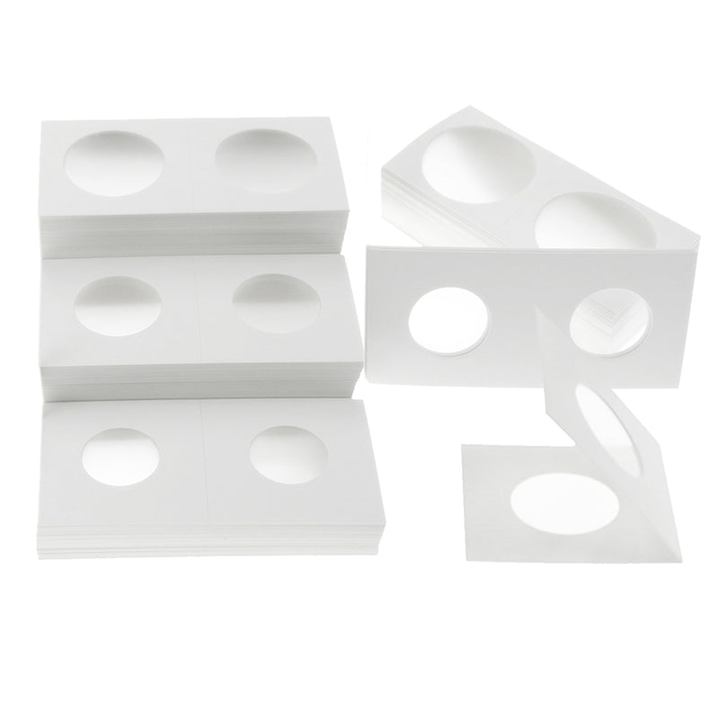 100 Pcs Cardboard Coin Holders 35mm for 50c 20c