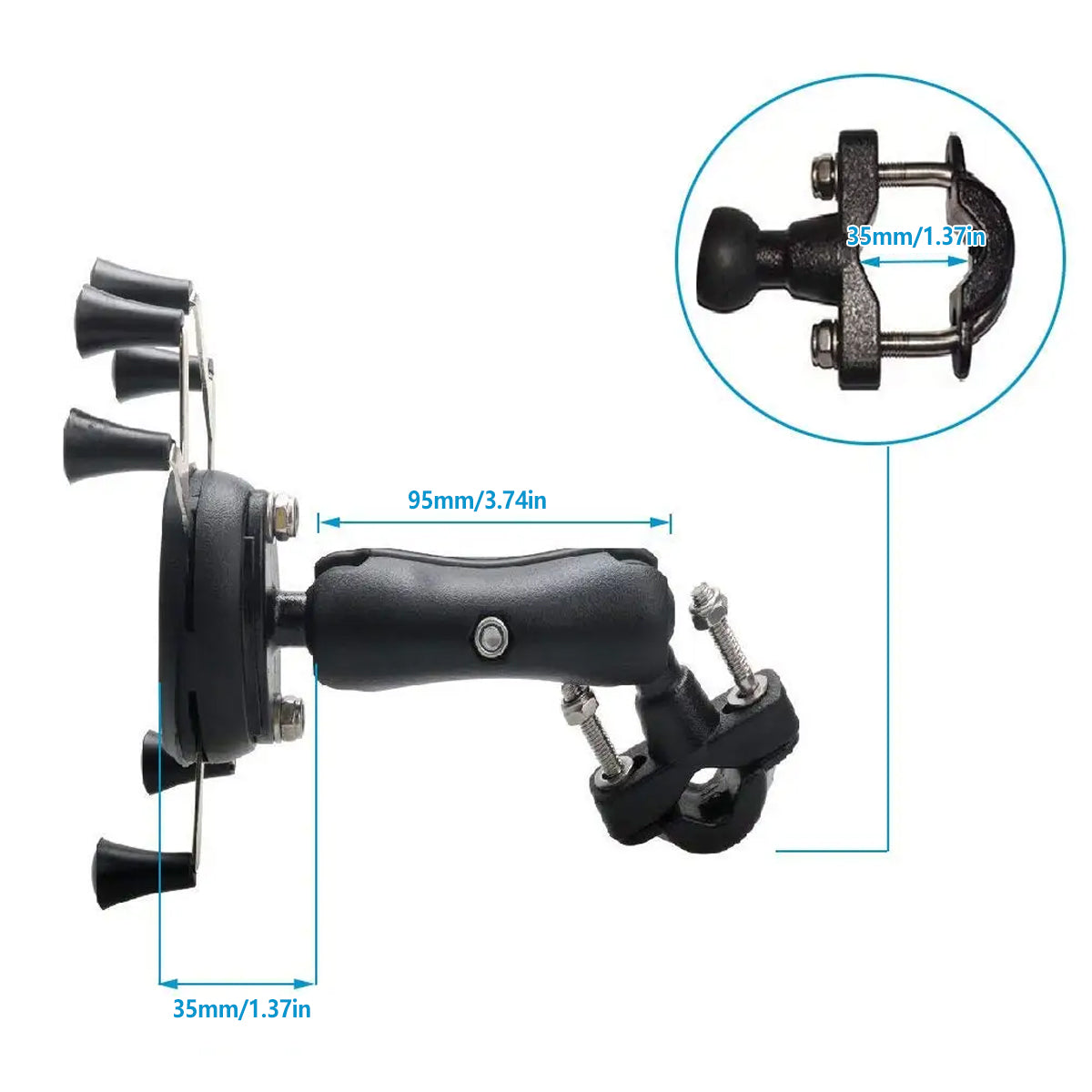 Universal Motorcycle Phone Holder Six-Claw Grip