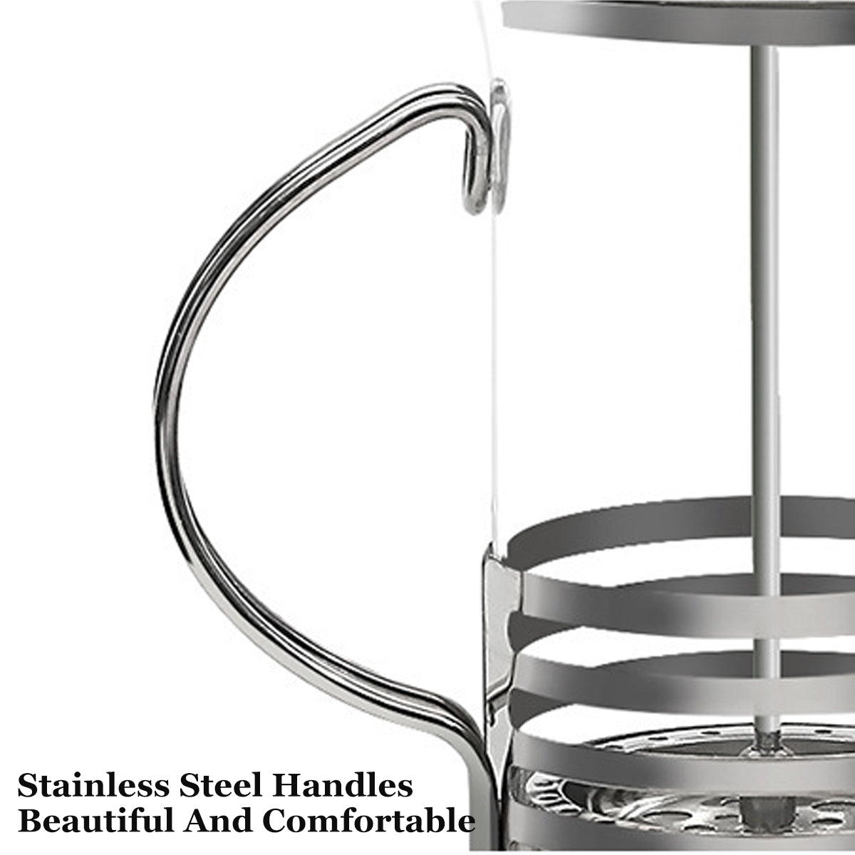 French Press Coffee Maker 350ml Borosilicate Glass
