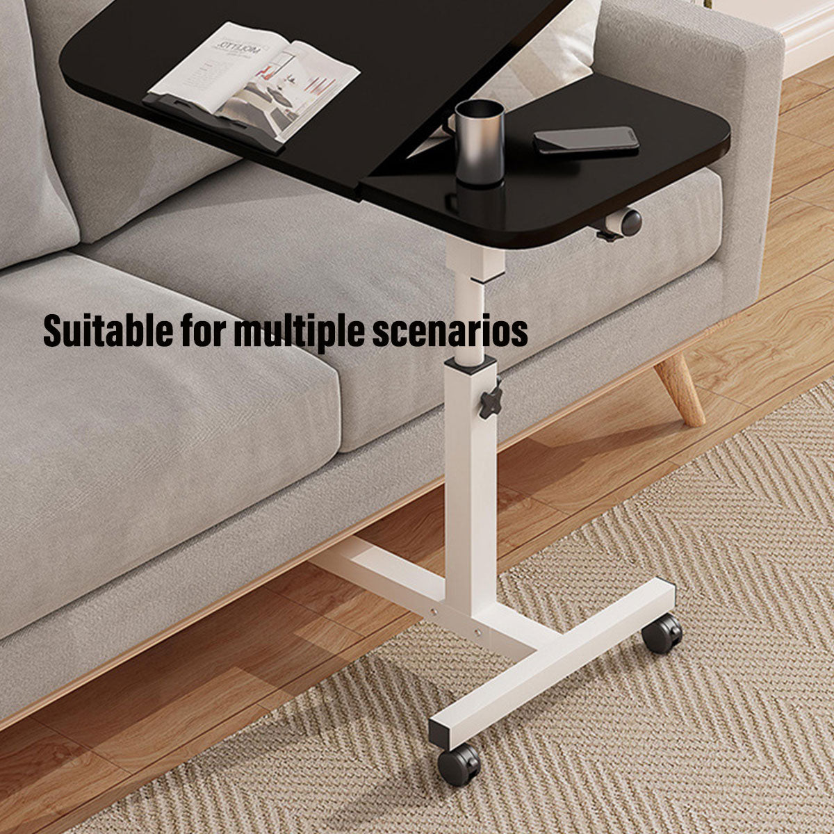 Adjustable Folding Computer Desk Stand with Tiltable Desktop