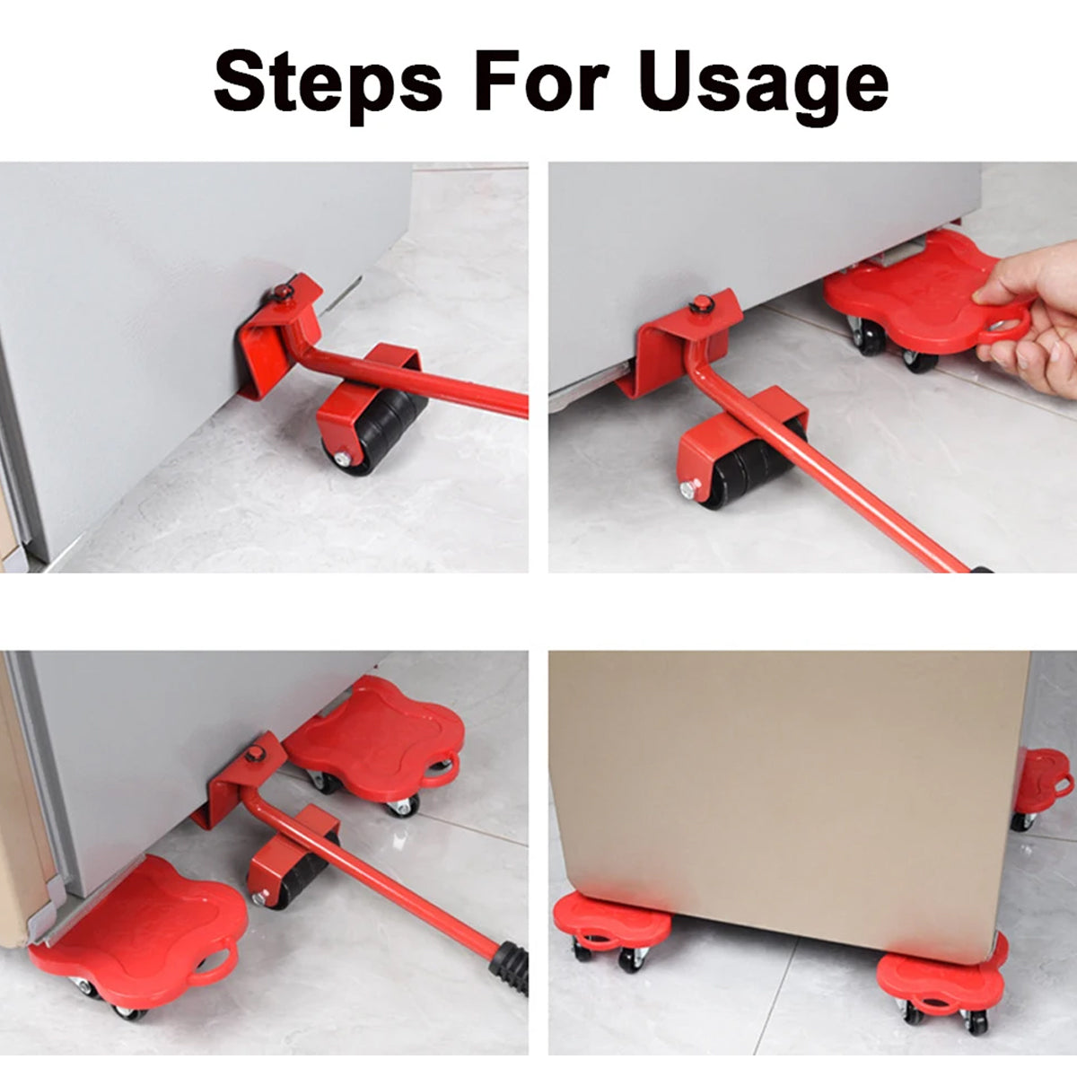 5 Pcs Furniture Lifter Kit with 360 Degree Mover Pads