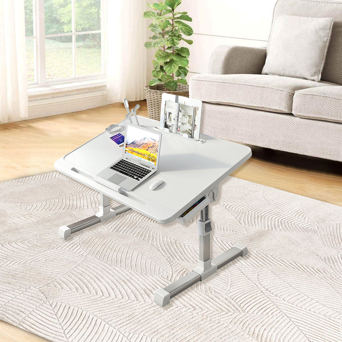 Laptop Bed Desk Adjustable with Foldable Design for Work and Study